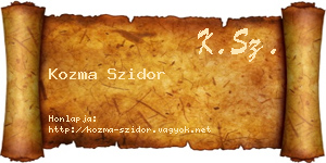 Kozma Szidor névjegykártya